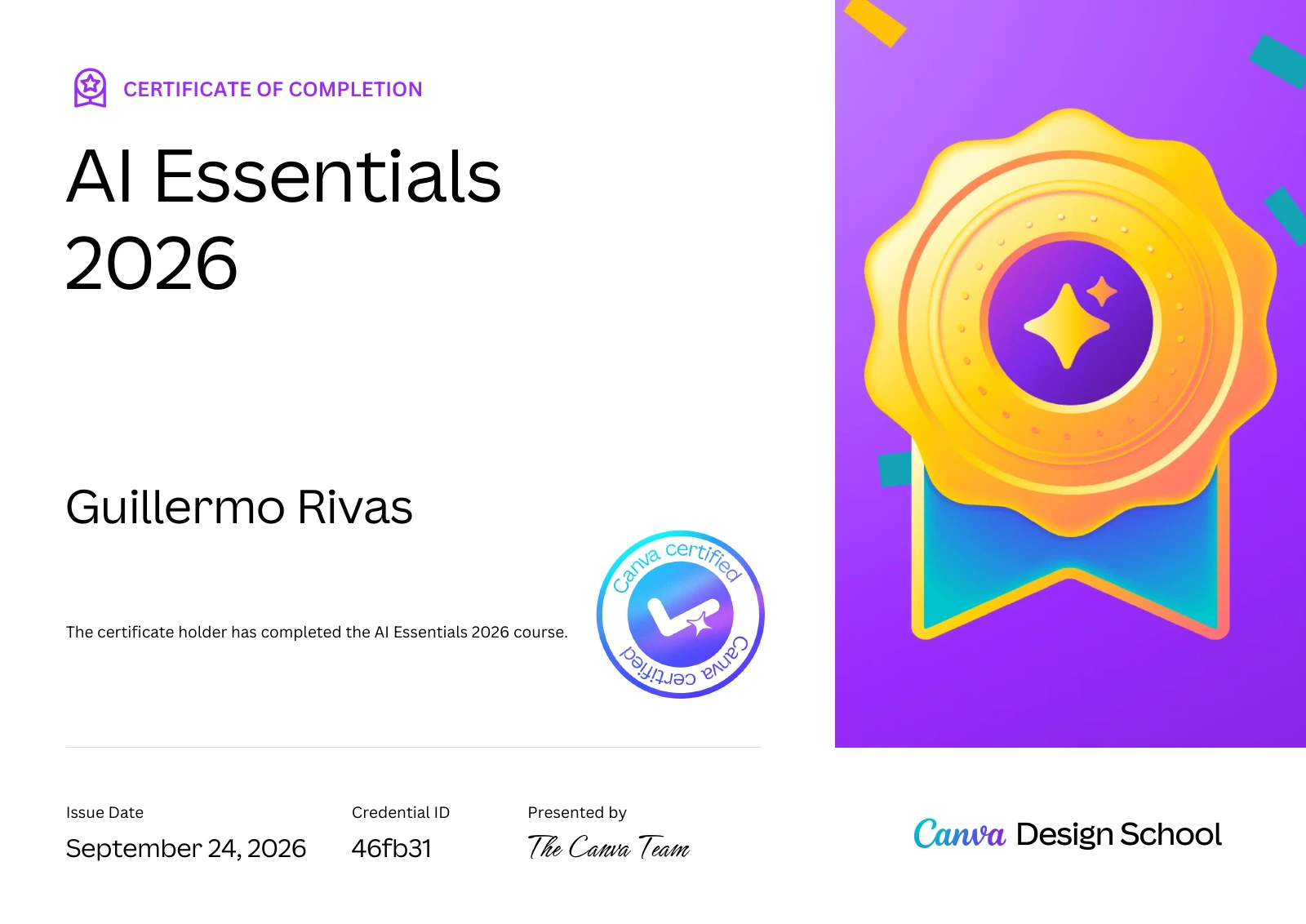 Canva Design School · AI Essentials