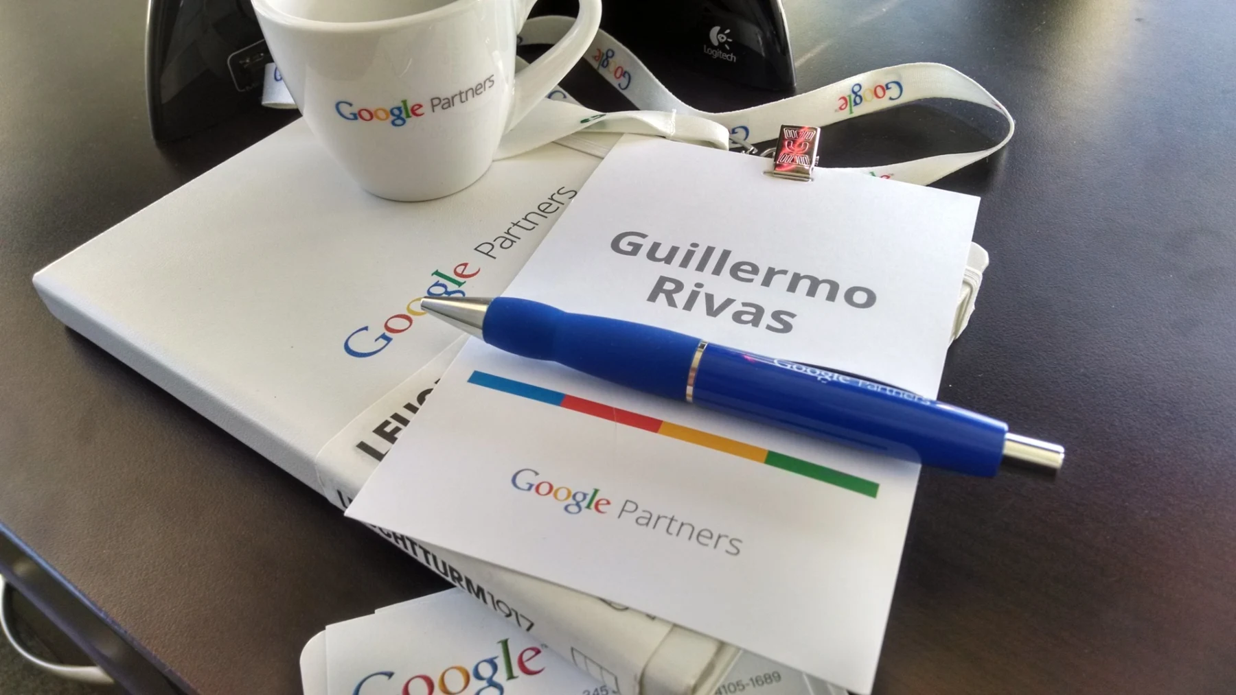 My Google Partners event badge and materials