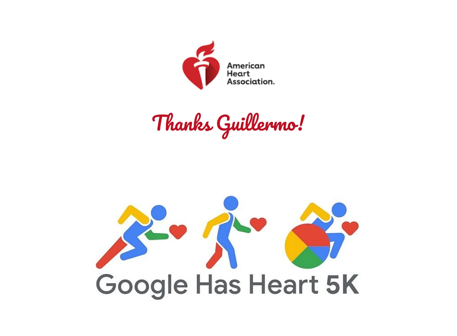 Google Has Heart 5K thank-you for Guillermo