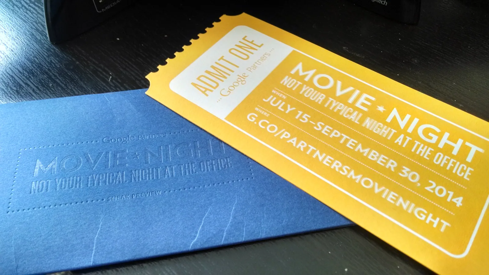 Google Partners movie-night invitation