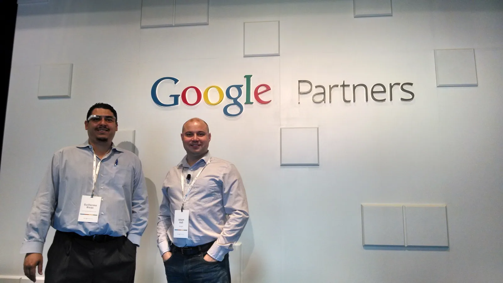 Guillermo Rivas with Adam Hall at a Google Partners gathering