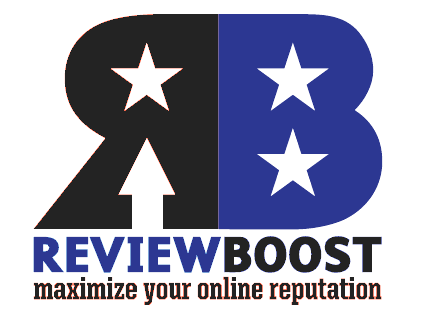 Original ReviewBoost logo: maximize your online reputation